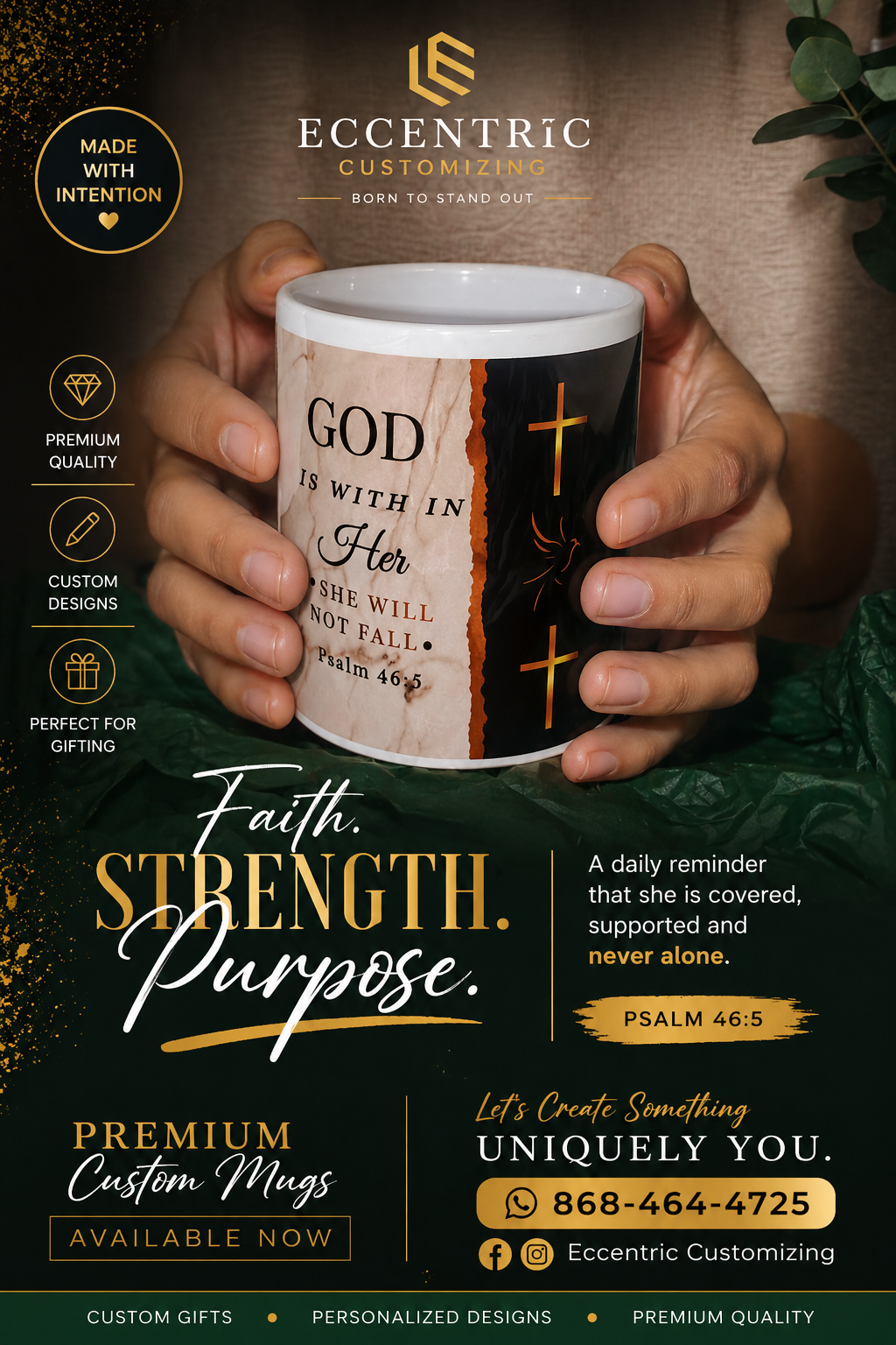 God Is Within Her – Psalm 46:5 Inspirational Mug 11 oz