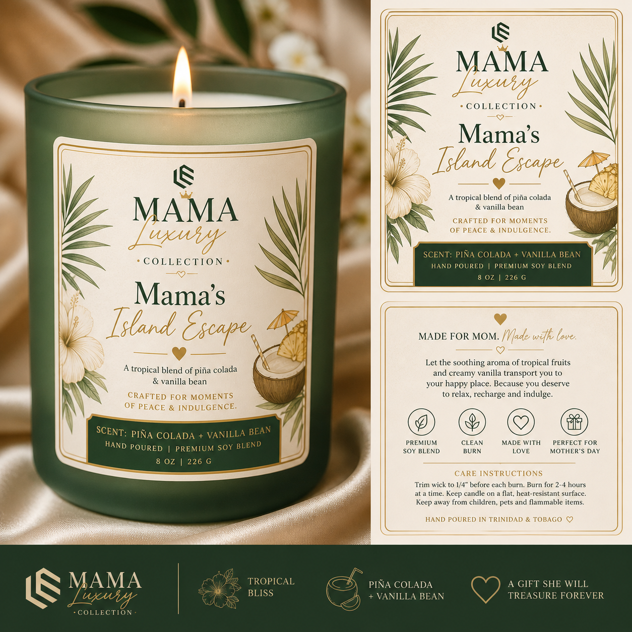 Islands Escape – Luxury Scented Candle (8 oz)
